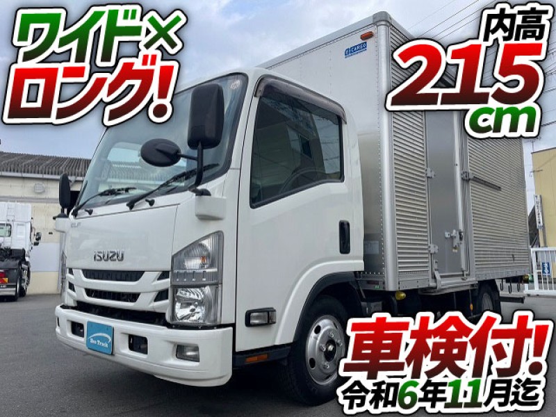 1107 車検付 H30 TRG-NPR85AN いすゞ エルフ アルミバン ワイド ロング ワンオーナー 左サイド扉 日本フルハーフ 2t 小型 ドライバン パネルバン