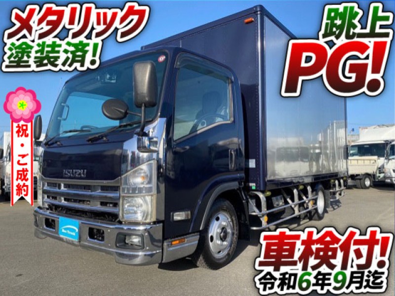 1115 車検付 H21 BKG-NPR85AN いすゞ エルフ パネルバン 跳上パワーゲート ワイド ロング メタリック塗装済 ワンオーナー 日本フルハーフ 2t 小型 ドライバン