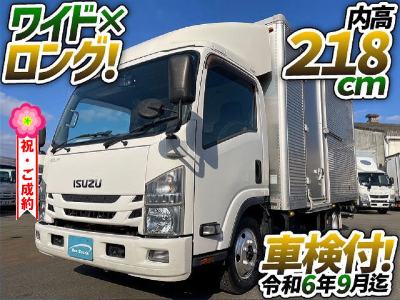 1139 車検付 H27 TRG-NPR85AN いすゞ エルフ アルミバン ワイド ロング 左サイド扉 日本フルハーフ 2t 小型 ドライバン パネルバン