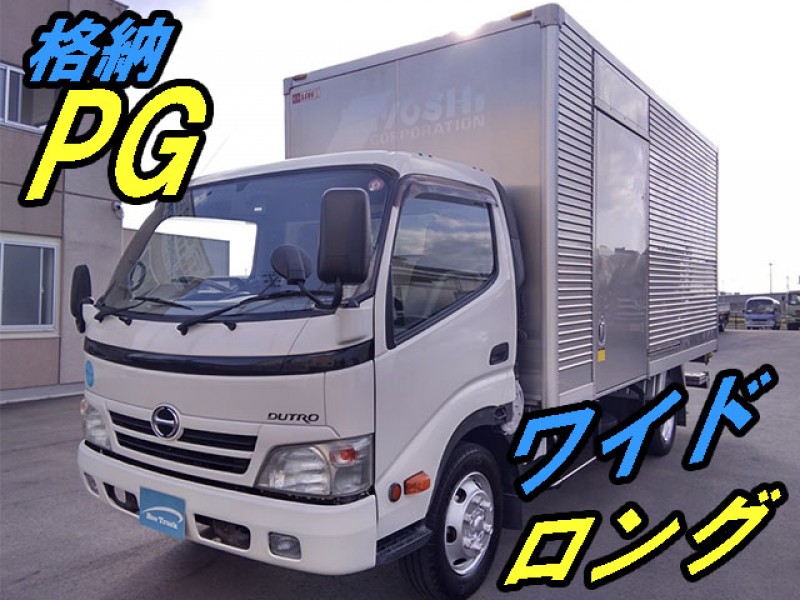 0121 H22 BKG-XZU414M 日野 デュトロ アルミバン ワイドロング 格納パワーゲート リアシャッター サイドドア