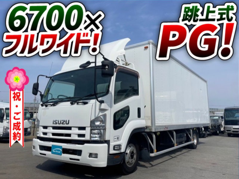 1238 H25 TKG-FRR90S2 いすゞ フォワード パネルバン アルミバン PG 跳ね上げパワーゲート フルワイド 4t 中型