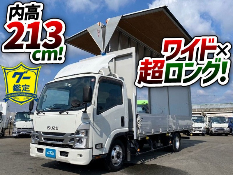1704 2RG-NPR88AN R3 いすゞ エルフ アルミウイング ワイド 超ロング スムーサーEx パーキング付き 日本フルハーフ 4JZ1 150馬力ターボ 2t 6t 小型 バン 箱車