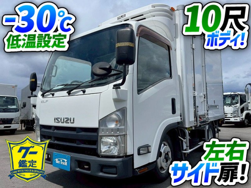 1754 TKG-NLR85AN H24 いすゞ エルフ 冷蔵冷凍車 菱重コールドチェーン -30℃低温設定 R404A ハイキャブ 10尺ボディ 左右サイド扉 2室式 2t 5t 小型 バン 箱車