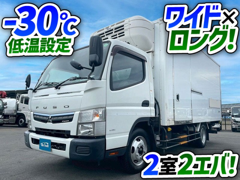 1806 TPG-FEB50 H29 三菱ふそう キャンター 冷蔵冷凍車 -30℃低温設定 2室2エバ ワイド ロング 東プレ R404A 2室2エバ 左サイド扉 2t 3t 6.5t 小型 バン 箱車