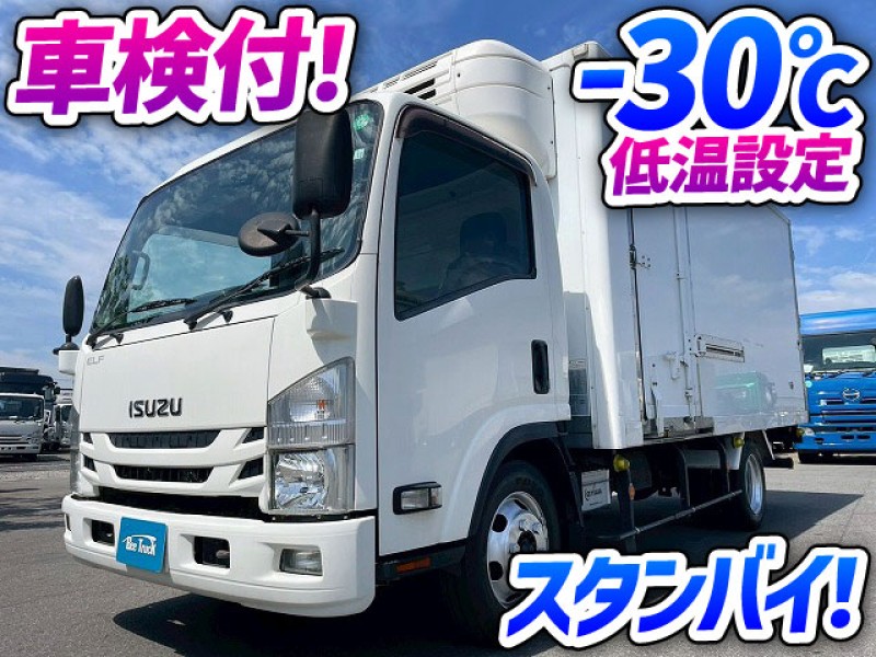 1815 TPG-NPR85AN 車検付 いすゞ エルフ 冷蔵冷凍車 ワイド ロング 東プレ -30℃低温設定 R404A スタンバイ装置 2室2エバ 可動式仕切り板 左サイド扉 2t 3t 7t 小型 箱車 冷凍バン