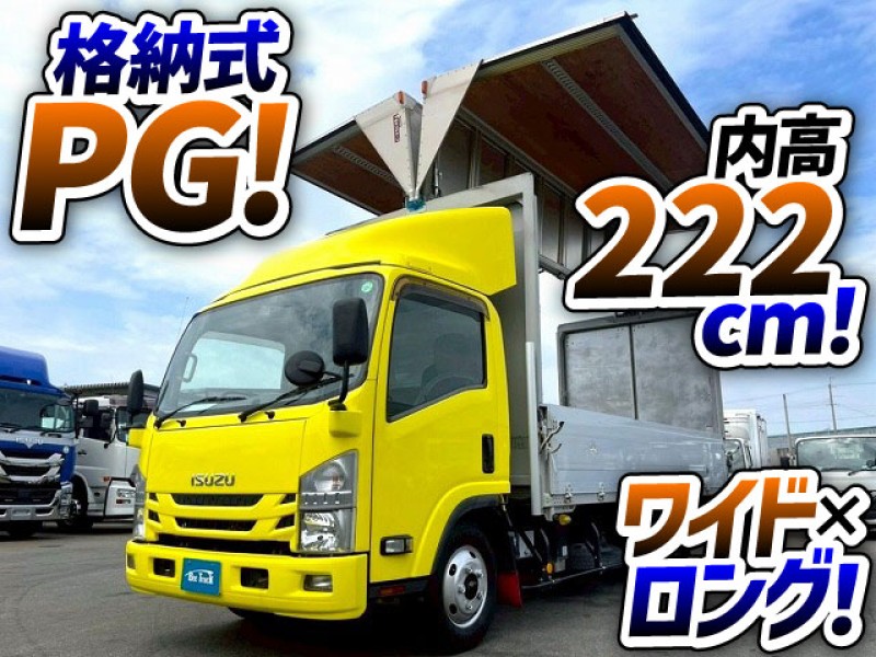 1816 TRG-NPR85AN R1 令和元年 いすゞ エルフ アルミウイング 格納式パワーゲート ワイド ロング 日本フルハーフ 6速MT 2t 6t 小型 バン 箱車