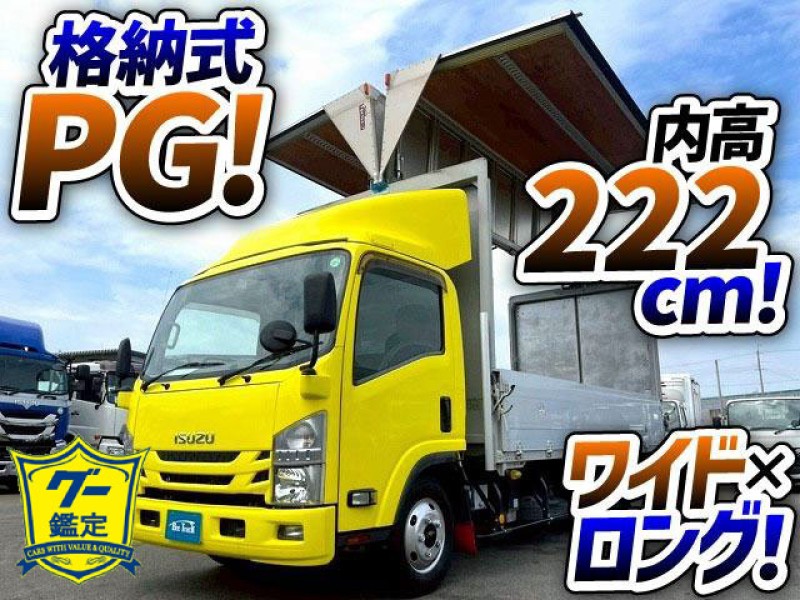 1816 TRG-NPR85AN R1 令和元年 いすゞ エルフ アルミウイング 格納式パワーゲート ワイド ロング 日本フルハーフ 6速MT 2t 6t 小型 バン 箱車