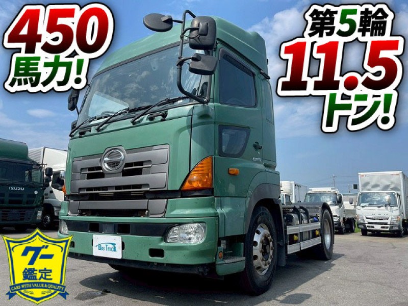 1853 QPG-SH1EDDG H27 日野 プロフィア トラクターヘッド ハイルーフ 第5輪荷重11.5トン 11500kg 450馬力 後輪エアサス 1デフヘッド シングルヘッド 10t 45t 大型 牽引 海コン