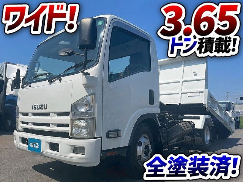 1867 PDG-NPR75N H22 いすゞ エルフ ローダーダンプ ワンオーナー ワイド 新明和工業 155馬力 6速MT 4t 8t 小型 中型 重機運搬車