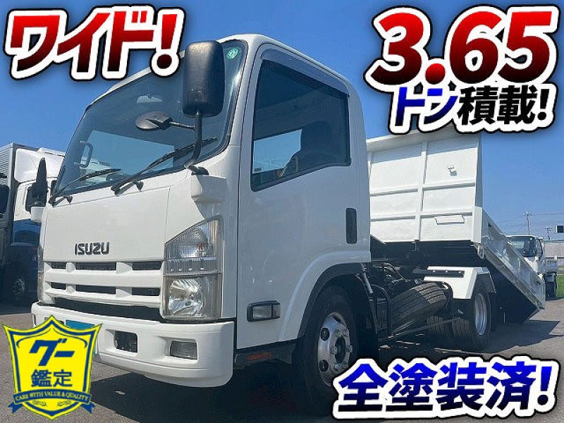 1867 PDG-NPR75N H22 いすゞ エルフ ローダーダンプ ワンオーナー ワイド 新明和工業 155馬力 6速MT 4t 8t 小型 中型 重機運搬車