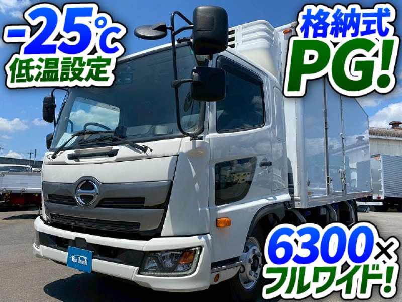 1870 2KG-FD2ABA 車検付 令和8年7月迄 H29 日野 レンジャー 冷蔵冷凍車 格納式パワーゲート -25℃低温設定 サーモキング 6300 フルワイド フルキャブ ベッド付 6速MT 4t 8t 中型 冷凍バン 箱車