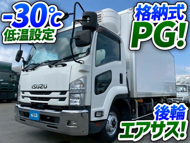 1872 2PG-FRR90T2 R2 いすゞ フォワード 冷蔵冷凍車 格納式パワーゲート 東プレ -30℃低温設定 6200 フルワイド 後輪エアサス 240馬力 6速MT 4t 8t 中型 冷凍バン 箱車
