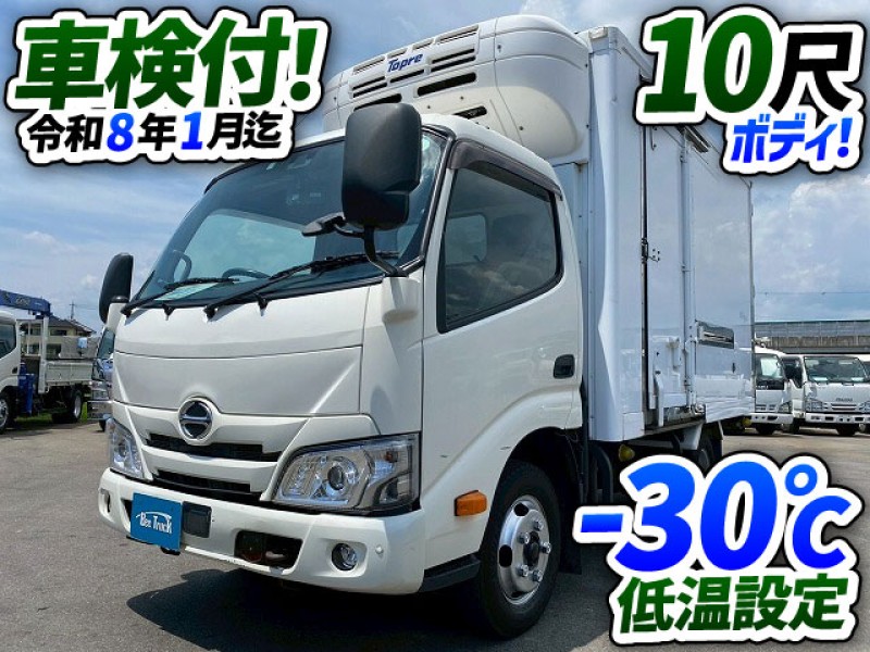 1900 2RG-XZC605M 車検付 令和8年1月迄 R2 日野 デュトロ 冷蔵冷凍車 東プレ -30℃低温設定 10尺ボディ R404A 2トン積載 5トン限定 準中型免許 左サイド扉 AT車 2t 5t 小型 冷凍バン 箱車