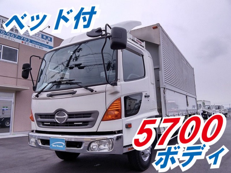 0083 H19 BDG-FD7JKWA 日野 レンジャー アルミウイング ベッド付き 5700ボディ リーフサス 6速ミッション